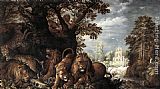 Roelandt Jacobsz Savery Landscape with Wild Animals painting